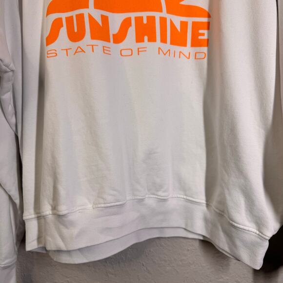 MOTHER Sweatshirt Large Biggie Message Crew Neck Oversized Bright White Pullover - Picture 6 of 13